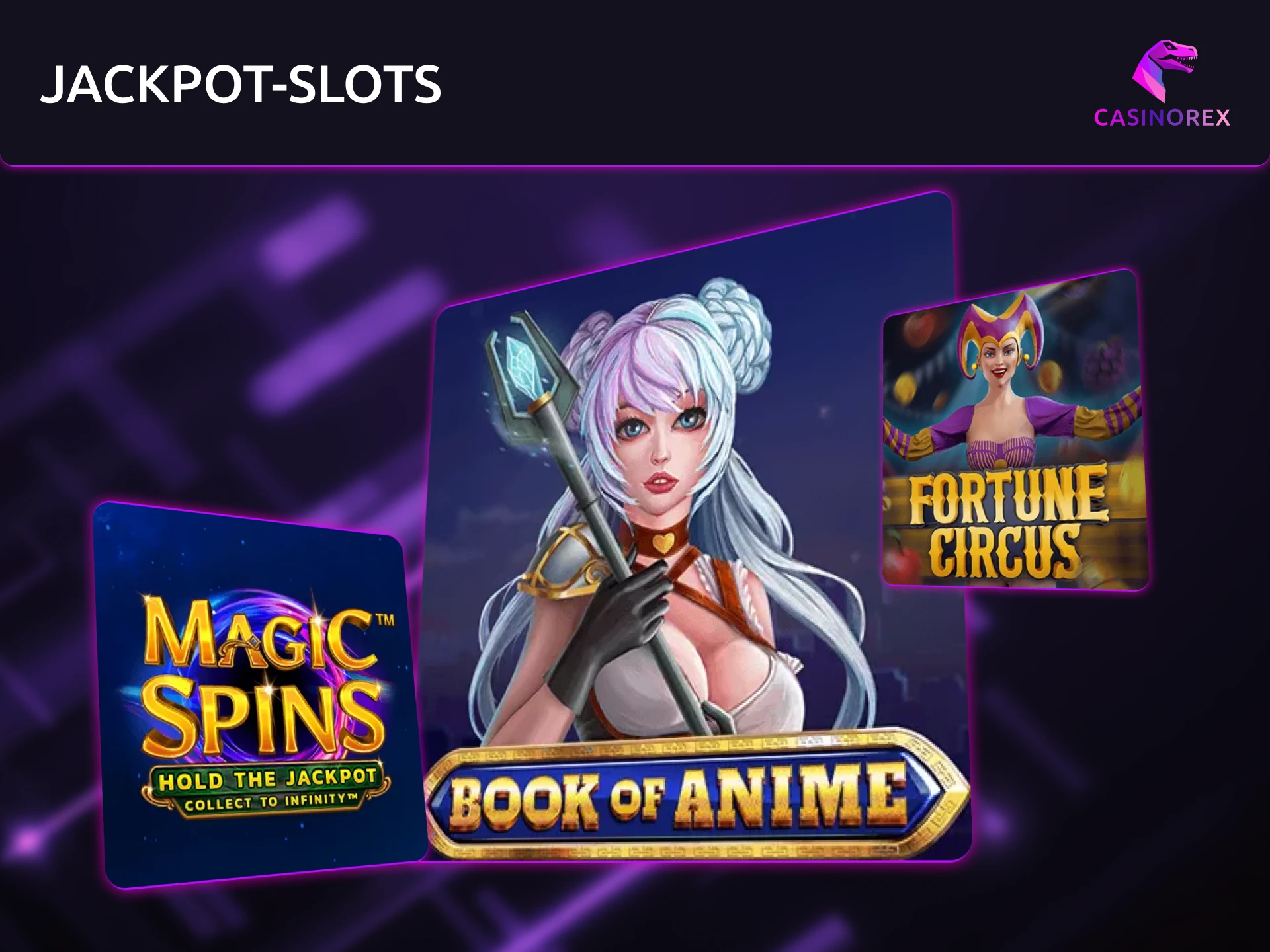 Jackpot Slots bei CasinoRex mit großen Gewinnchancen.
