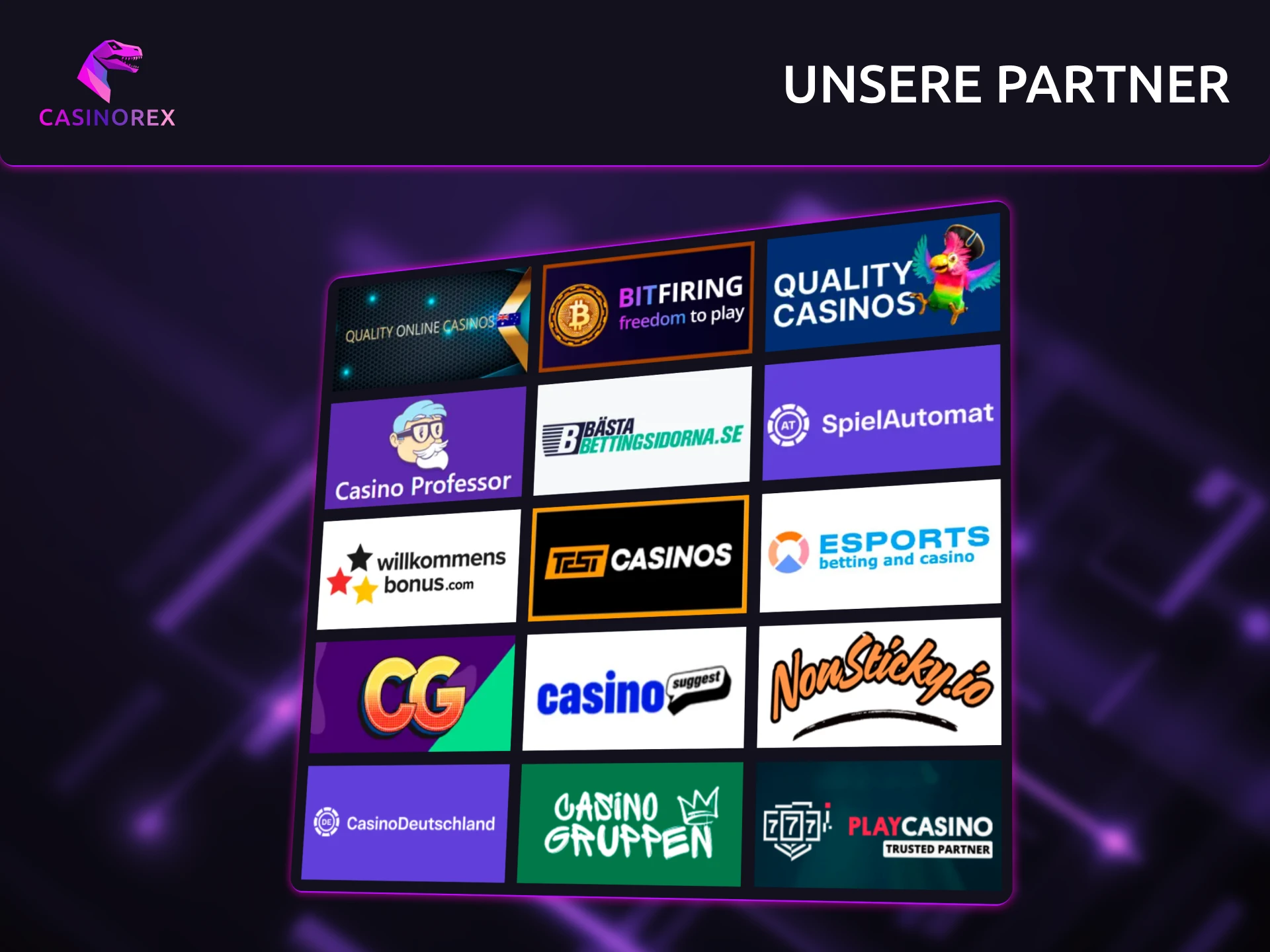 Sicheres Spielen mit geprüften Partnern bei CasinoRex.