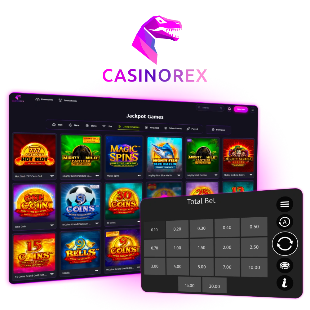 Create your CasinoRex account and begin wagering on top games with the added advantage of a lucrative welcome promotion.