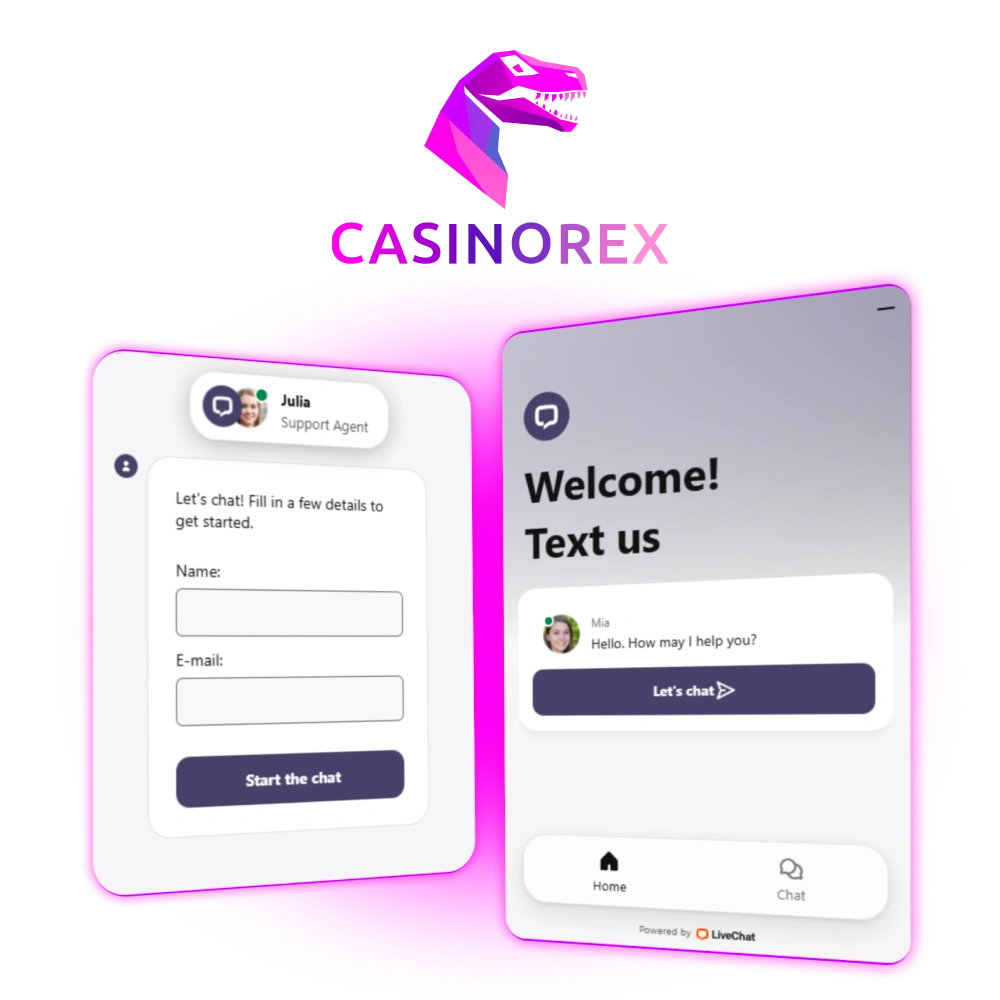 Kontakt CasinoRex via e mail og få hurtig professionel hjælp til dine spørgsmål.