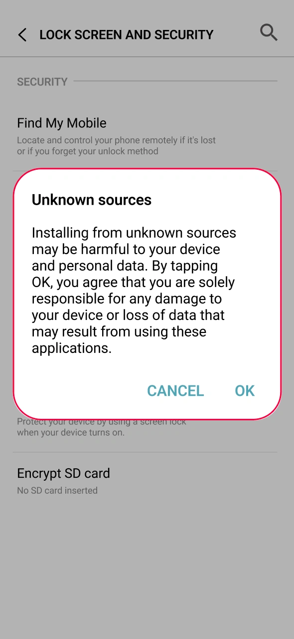 Adjust your security settings to allow installation and move one step closer to enjoying the full CasinoRex mobile experience.