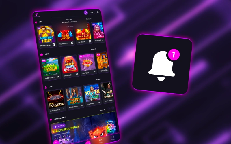 Customize your notification settings at CasinoRex and receive only the updates that matter while avoiding unnecessary alerts.