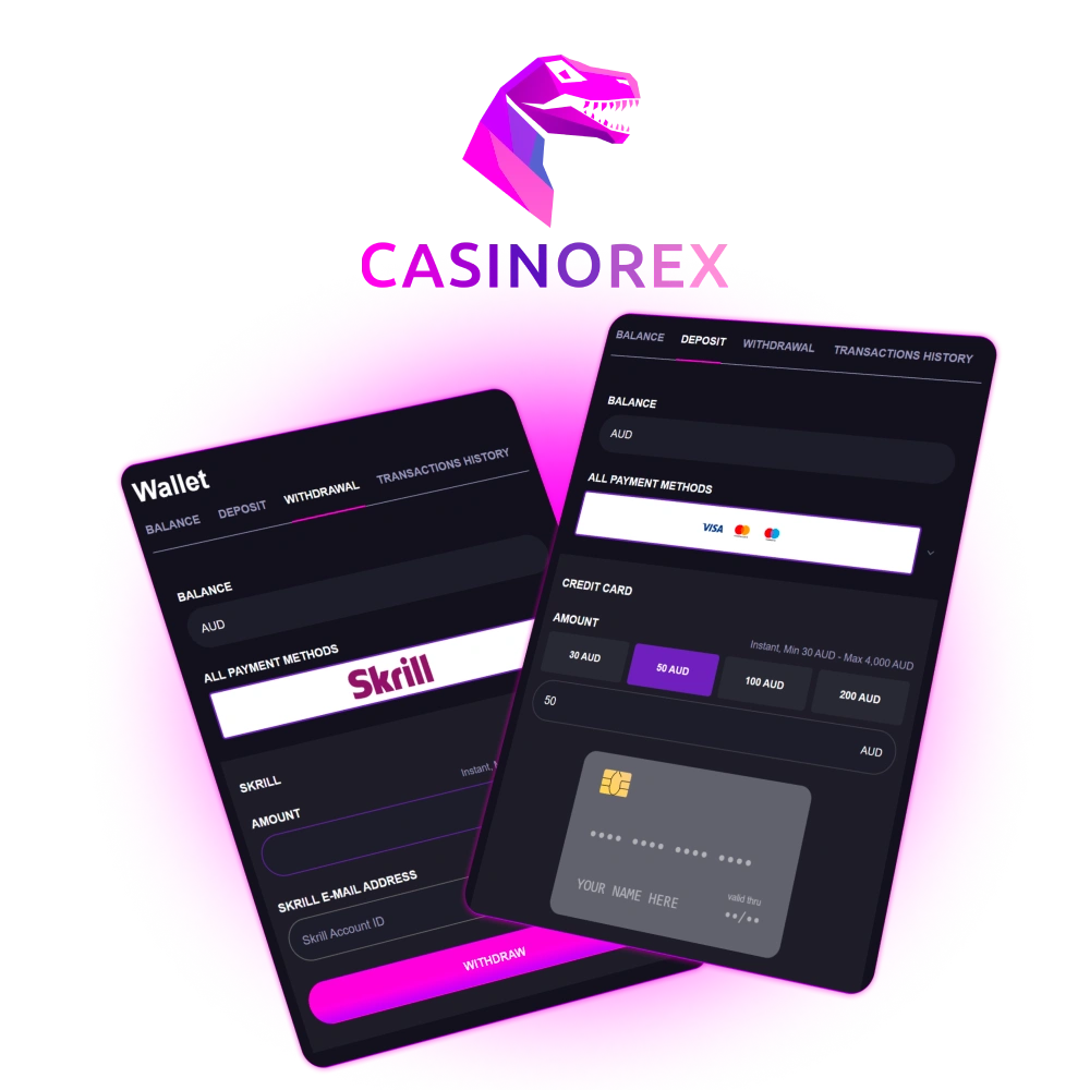 Make fast and secure transactions at CasinoRex and enjoy seamless AUD deposits with quick withdrawals plus a rewarding welcome bonus that boosts your balance.