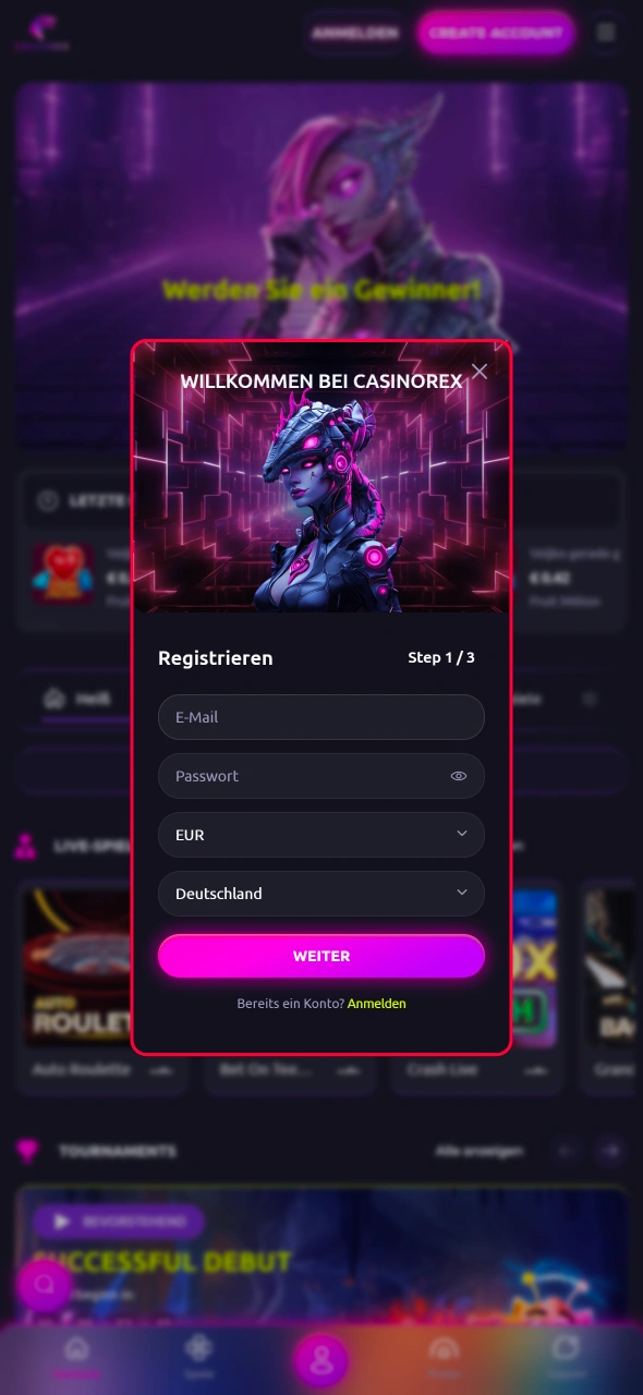 Geben Sie Ihre Daten bei CasinoRex korrekt ein und vermeiden Sie Verifizierungsprobleme.