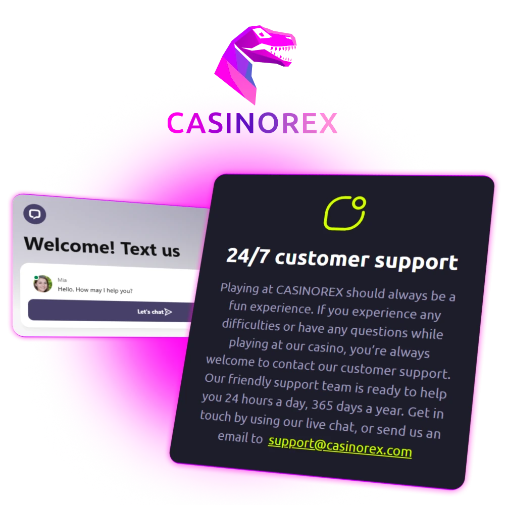 Choose your preferred contact method at CasinoRex and get prompt professional support whenever you need guidance.